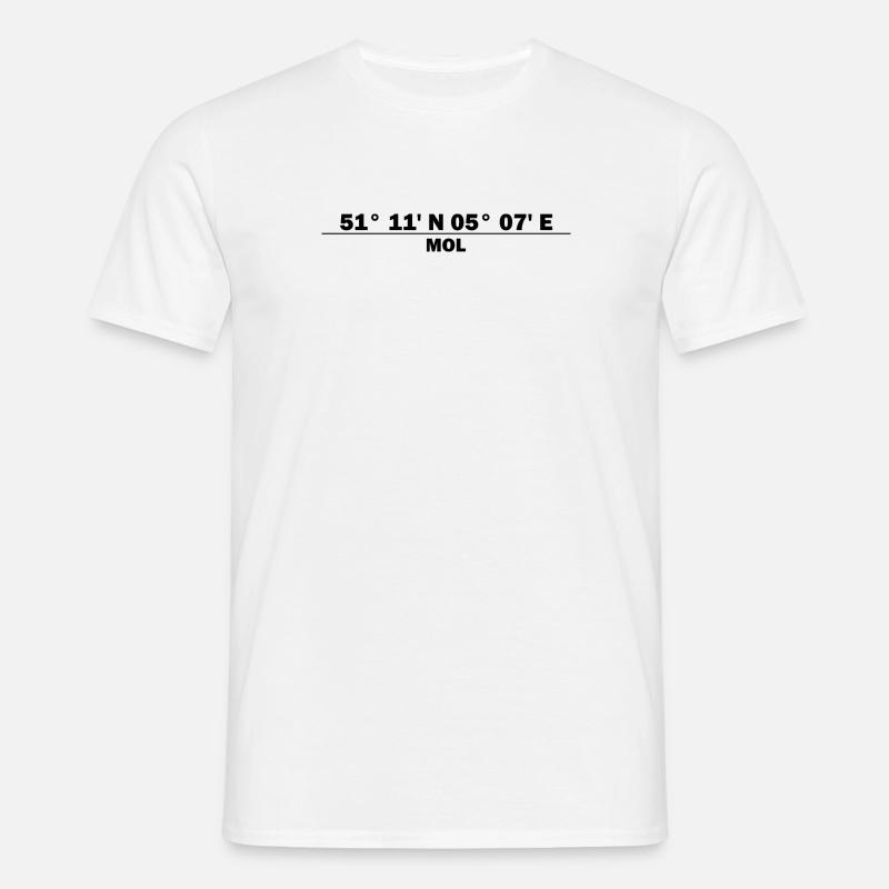 Mole coordinates - Men's T-Shirt - white