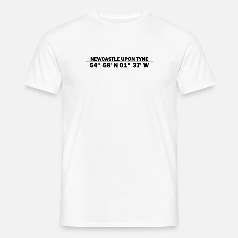 Newcastle upon Tyne coordinates - Men’s T-shirt - white