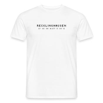Recklinghausen Koordinaten - Männer T-Shirt - Weiß - Vorne - AI Model Male 178 dark (178cm)