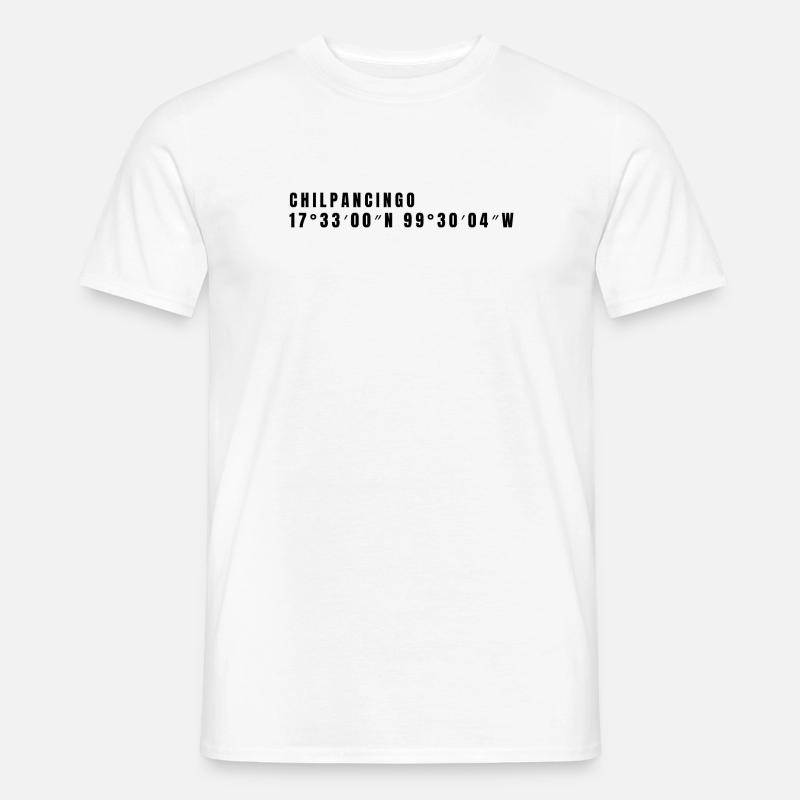 Coordonnées de Guerrero Mexico - T-shirt homme - blanc