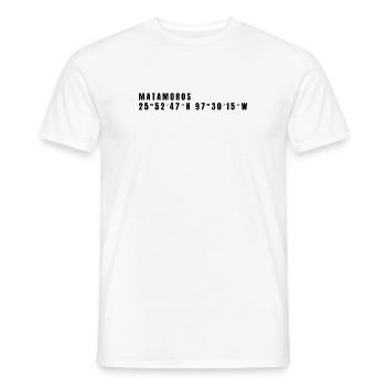 Tamaulipas Mexiko Koordinaten - Männer T-Shirt - Weiß - Vorne - AI Model Male 178 dark (178cm)