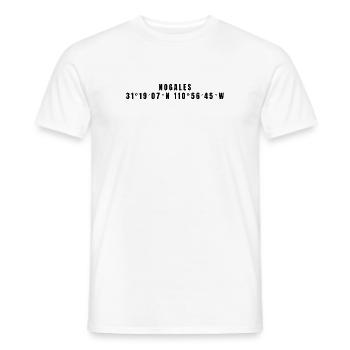 Nogales Mexiko Koordinaten - Männer T-Shirt - Weiß - Vorne - AI Model Male 178 dark (178cm)