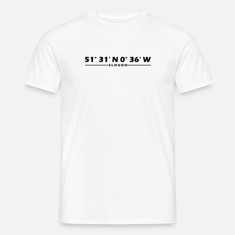 Slough Coordinates - Men’s T-shirt - white
