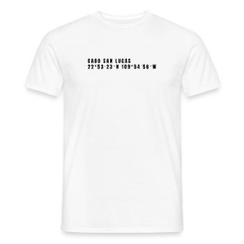 Coordonnées Basse-Californie du Sud Mexique - T-shirt homme - blanc - Devant - AI Model Male 178 dark (178cm)