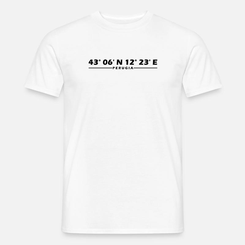Coordonnées de Pérouse - T-shirt homme - blanc