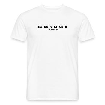 Falkensee Koordinaten - Männer T-Shirt - Weiß - Vorne - AI Model Male 178 dark (178cm)