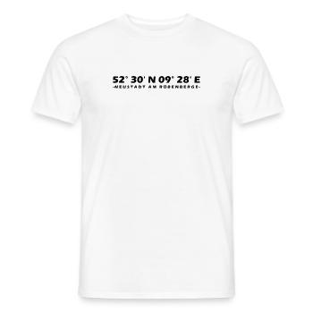 Neustadt am Rübenberge Koordinaten - Männer T-Shirt - Weiß - Vorne - AI Model Male 178 dark (178cm)