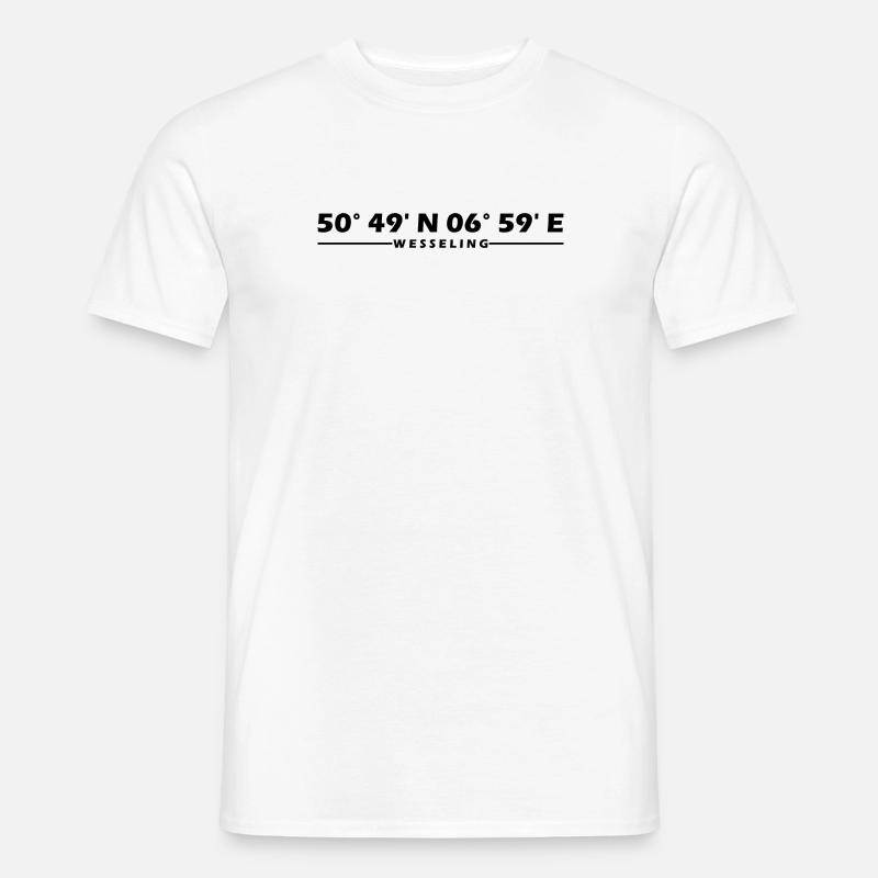 Wesseling coordinates - Men's T-Shirt - white