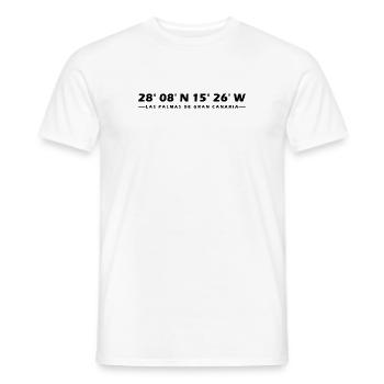Las Palmas de Gran Canaria Coordinates - Men's T-Shirt - white - Front - AI Model Male 178 dark (178cm)