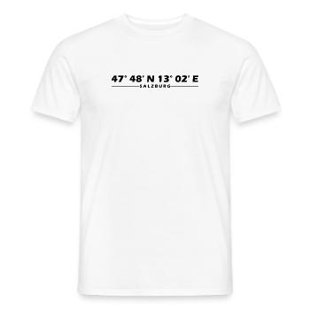 Coordinate di Salisburgo - T-shirt uomo - bianco - Fronte - AI Model Male 178 dark (178cm)