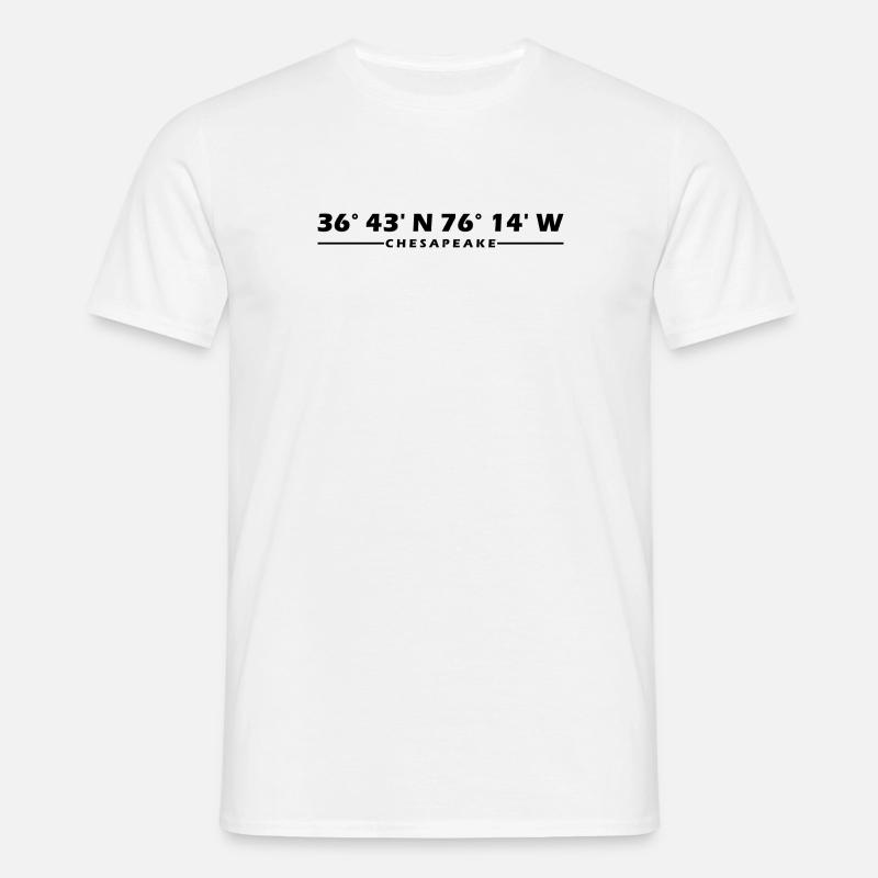 Chesapeake Coordinates - Men's T-Shirt - white