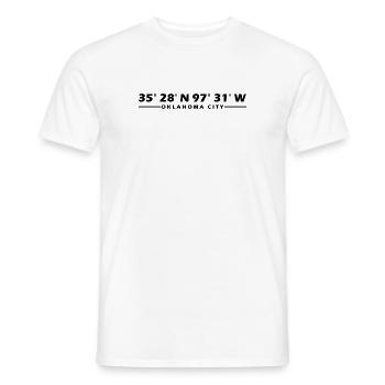 Oklahoma City Coordinates - Men's T-Shirt - white - Front - AI Model Male 178 dark (178cm)