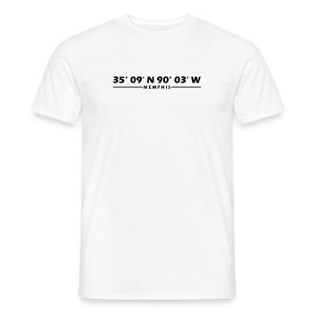 Memphis Koordinaten - Männer T-Shirt - Weiß - Vorne - AI Model Male 178 dark (178cm)