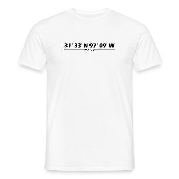 Waco Koordinaten - Männer T-Shirt - Weiß - Vorne - AI Model Male 178 dark (178cm)