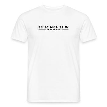 Sandy Springs Coordinates - Men's T-Shirt - white - Front - AI Model Male 178 dark (178cm)
