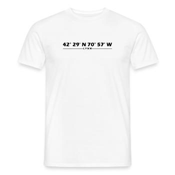 Lynn Koordinaten - Männer T-Shirt - Weiß - Vorne - AI Model Male 178 dark (178cm)