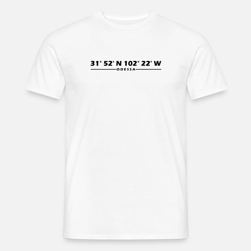 Odessa coordinates - Men's T-Shirt - white