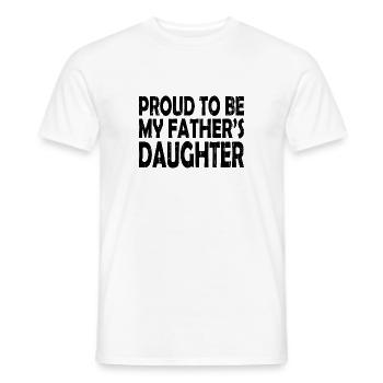 Fière d’être la fille de mon père - T-shirt homme - blanc - Devant - AI Model Male 178 dark (178cm)