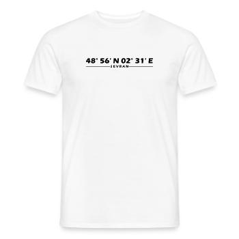 Sevran Koordinaten - Männer T-Shirt - Weiß - Vorne - AI Model Male 178 dark (178cm)