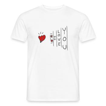 Libeb&herz - T-shirt homme - blanc - Devant - AI Model Male 178 dark (178cm)