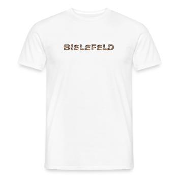 Bielefeld Hund - Männer T-Shirt - Weiß - Vorne - AI Model Male 178 dark (178cm)