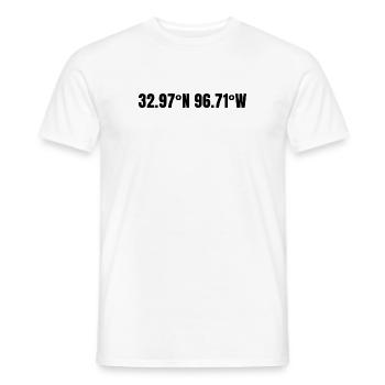 Richardson, Texas, États-Unis Coordonnées - T-shirt homme - blanc - Devant - AI Model Male 178 dark (178cm)