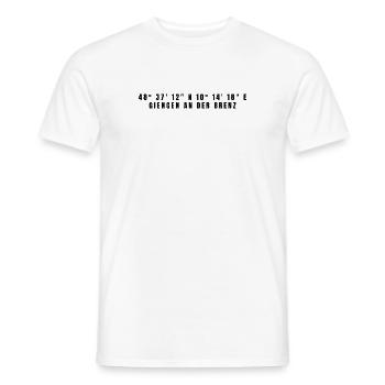 Giengen an der Brenz Baden-Württemberg Koordinaten - Männer T-Shirt - Weiß - Vorne - AI Model Male 178 dark (178cm)