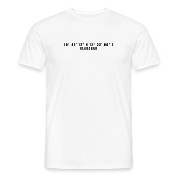 Glauchau Sachsen Koordinaten - Männer T-Shirt - Weiß - Vorne - AI Model Male 178 dark (178cm)