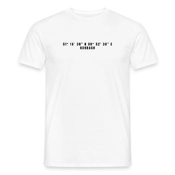 Coordonnées Korbach Hesse - T-shirt homme - blanc - Devant - AI Model Male 178 dark (178cm)