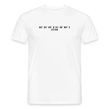 Zittau Sachsen Koordinaten - Männer T-Shirt - Weiß - Vorne - AI Model Male 178 dark (178cm)