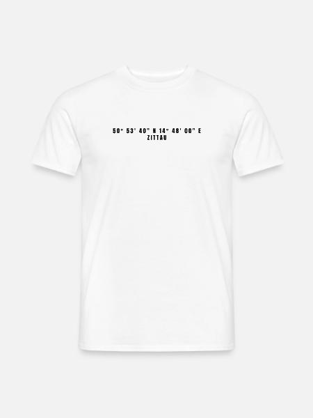 Coordonnées Zittau Saxe - T-shirt homme - blanc