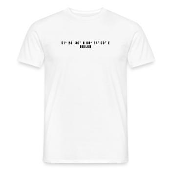 Brilon Nordrhein-Westfalen Koordinaten - Männer T-Shirt - Weiß - Vorne - AI Model Male 178 dark (178cm)