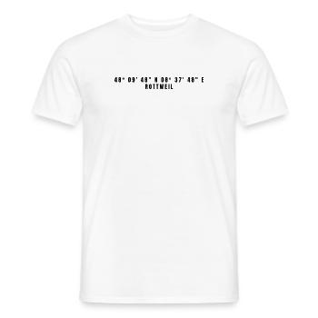 Rottweil Baden-Württemberg Koordinaten - Männer T-Shirt - Weiß - Vorne - AI Model Male 178 dark (178cm)