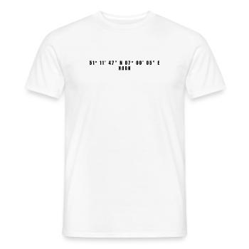 Haan North Rhine-Westphalia Coordinates - Men's T-Shirt - white - Front - AI Model Male 178 dark (178cm)