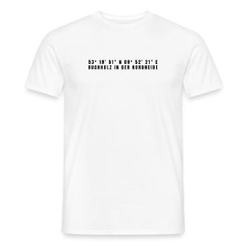 Buchholz in der Nordheide Niedersachsen Koordinate - Männer T-Shirt - Weiß - Vorne - AI Model Male 178 dark (178cm)