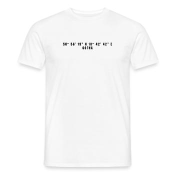 Coordonnées Gotha, Thuringe - T-shirt homme - blanc - Devant - AI Model Male 178 dark (178cm)