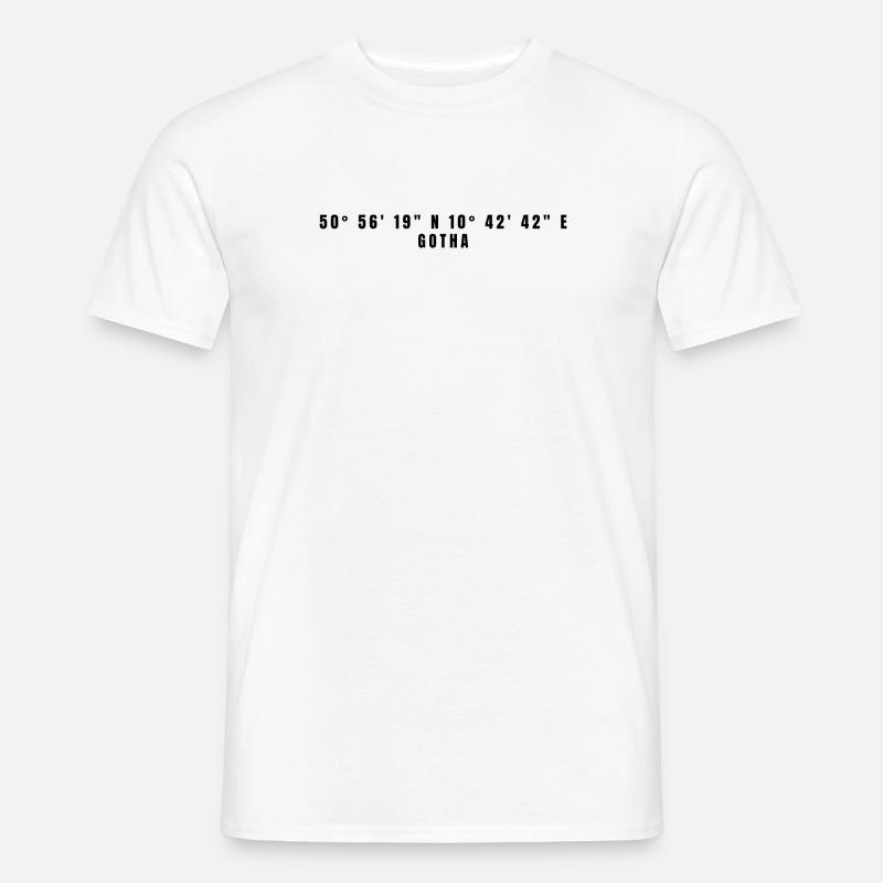 Coordonnées Gotha, Thuringe - T-shirt homme - blanc