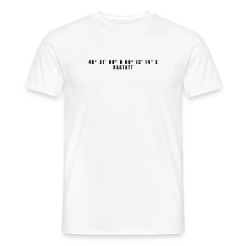 Rastatt Baden-Württemberg Koordinaten - Männer T-Shirt - Weiß - Vorne - AI Model Male 178 dark (178cm)