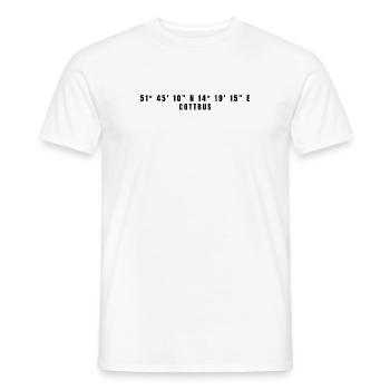 Coordonnées Cottbus Brandenburg - T-shirt homme - blanc - Devant - AI Model Male 178 dark (178cm)