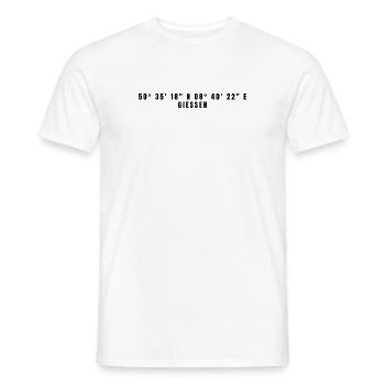Gießen Hessen Koordinaten - Männer T-Shirt - Weiß - Vorne - AI Model Male 178 dark (178cm)