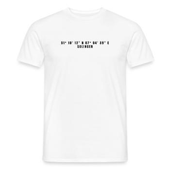 Coordonnées Solingen Rhénanie-du-Nord-Westphalie - T-shirt homme - blanc - Devant - AI Model Male 178 dark (178cm)
