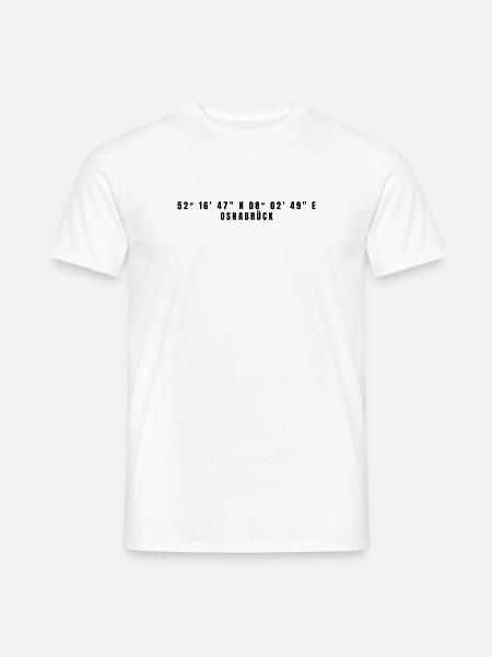 Osnabrück Niedersachsen Koordinaten - Männer T-Shirt - Weiß