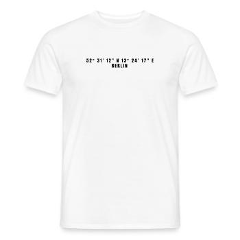 Coordonnées Berlin Berlin - T-shirt homme - blanc - Devant - AI Model Male 178 dark (178cm)