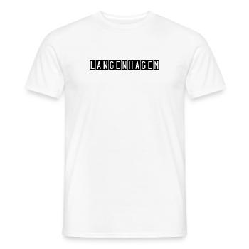 Panneau de l’aéroport de Langenhagen - T-shirt homme - blanc - Devant - AI Model Male 178 dark (178cm)