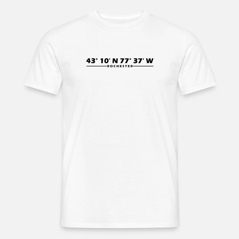 Rochester Coordinates - Men’s T-shirt - white