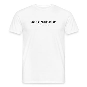 Ann Arbor Coordinates - Men's T-Shirt - white - Front - AI Model Male 178 dark (178cm)