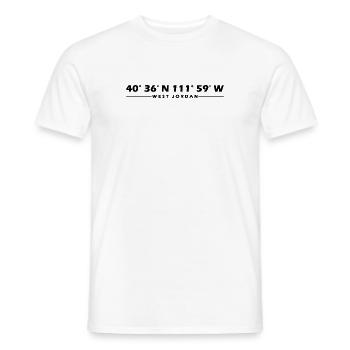 West Jordan Koordinaten - Männer T-Shirt - Weiß - Vorne - AI Model Male 178 dark (178cm)