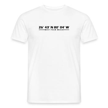 West Palm Beach Koordinaten - Männer T-Shirt - Weiß - Vorne - AI Model Male 178 dark (178cm)