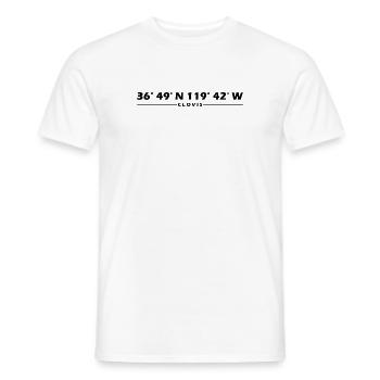 Coordonnées Clovis - T-shirt homme - blanc - Devant - AI Model Male 178 dark (178cm)