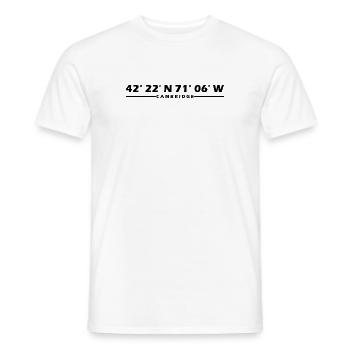 Coordonnées de Cambridge - T-shirt homme - blanc - Devant - AI Model Male 178 dark (178cm)